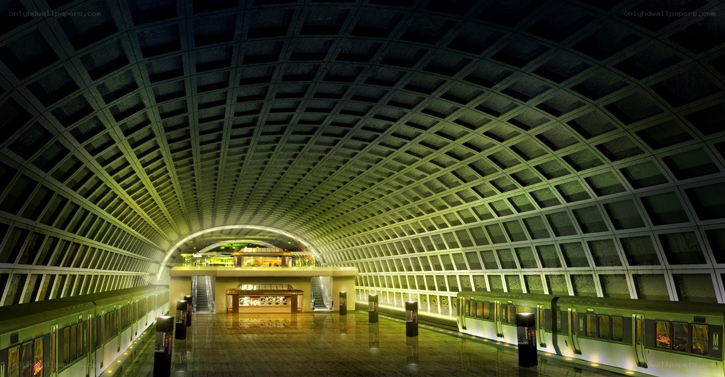 modern subway station interior