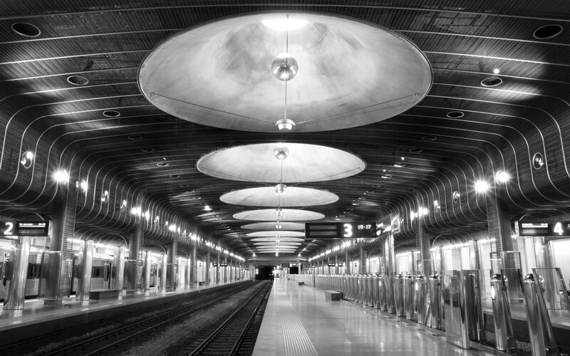 modern subway station interior
