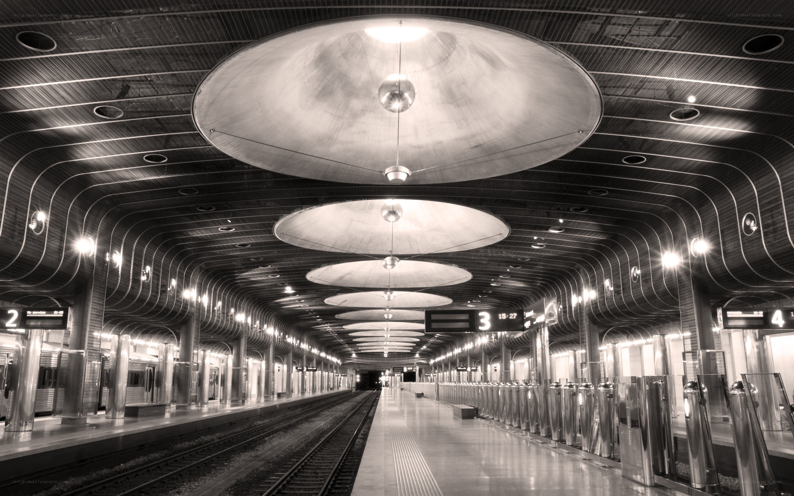 Modern subway station interior