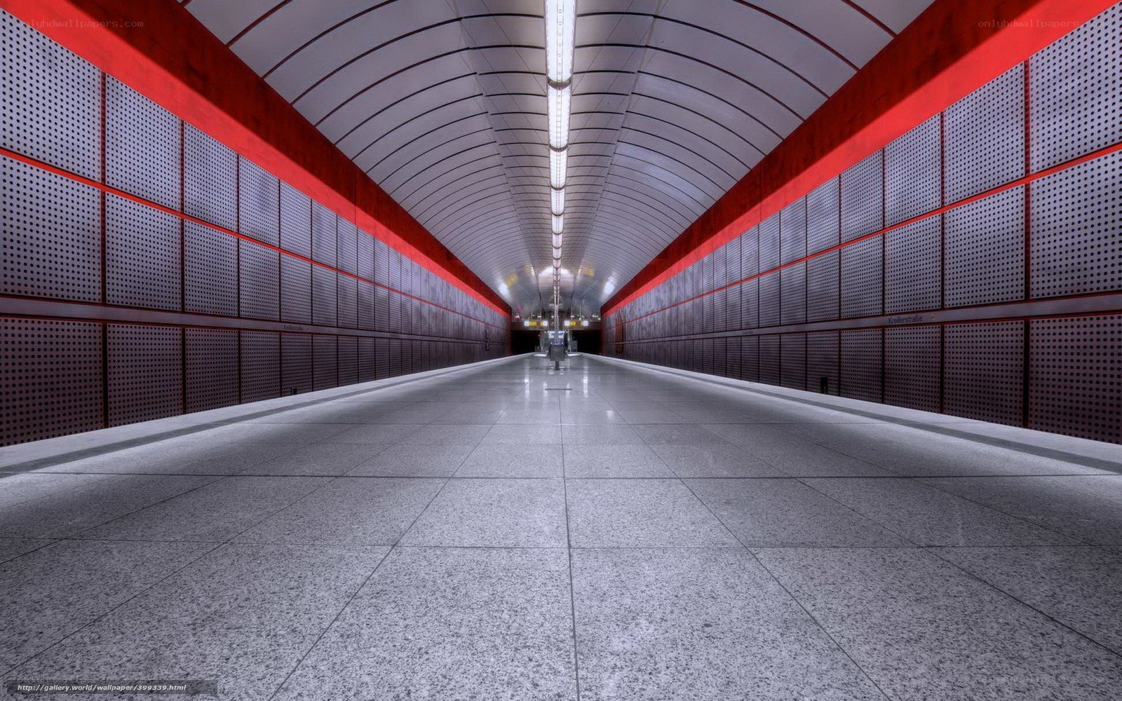 Modern subway tunnel interior