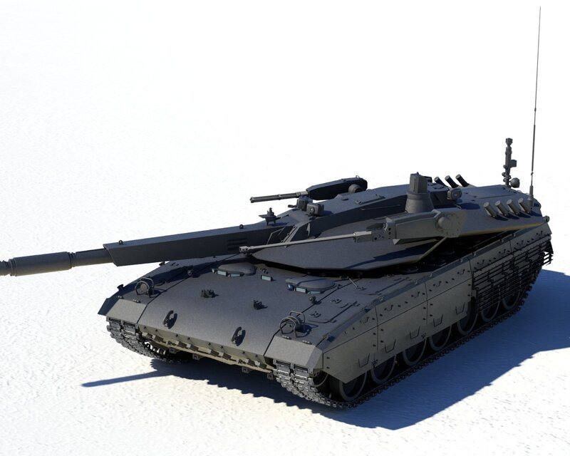 Modern Tank in Snow