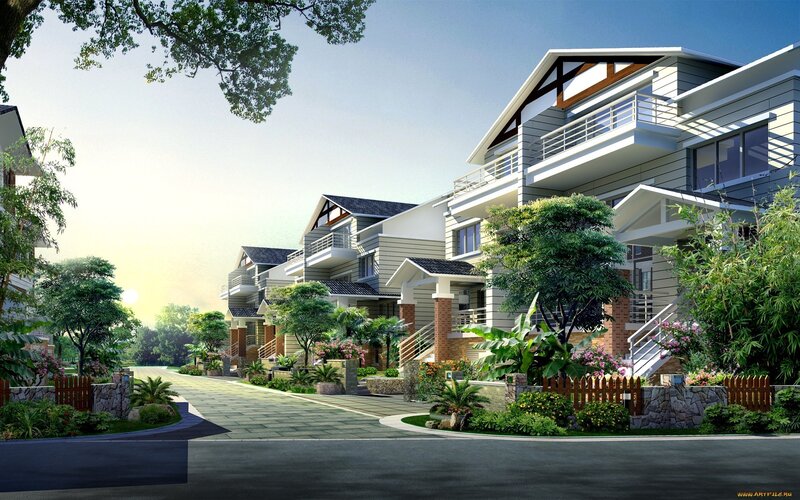Modern Townhouses — Green