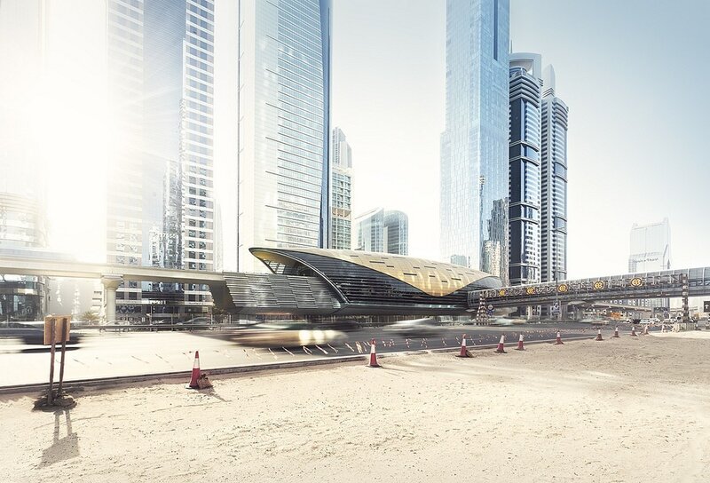 Modern Train Station — Gold