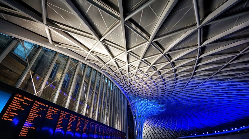modern train station interior