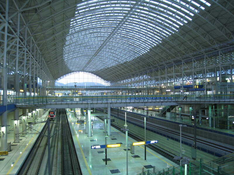 modern train station interior