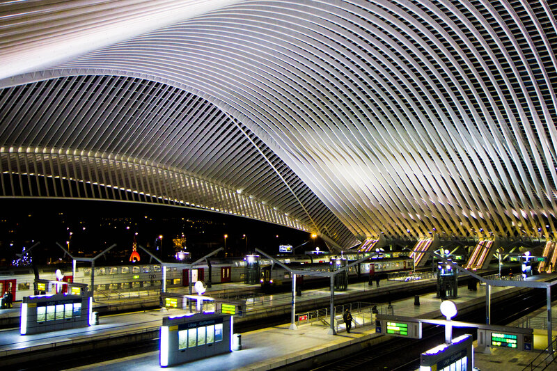 Modern Train Station — White, Dramatic