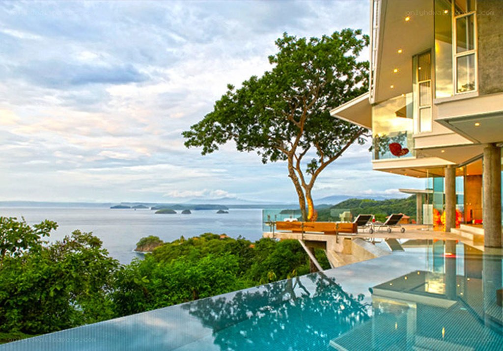 Modern villa with ocean view