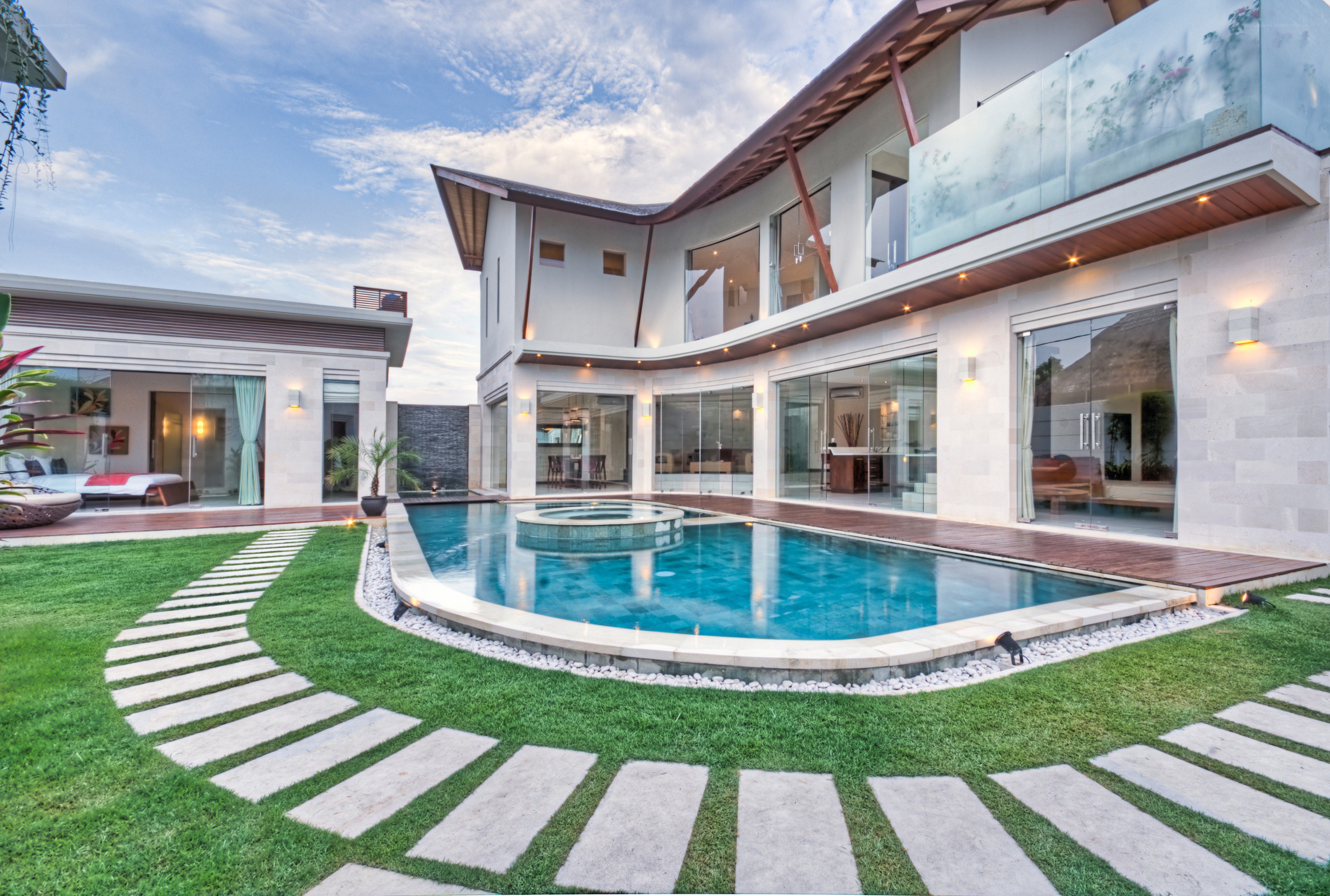 Modern villa with pool and garden