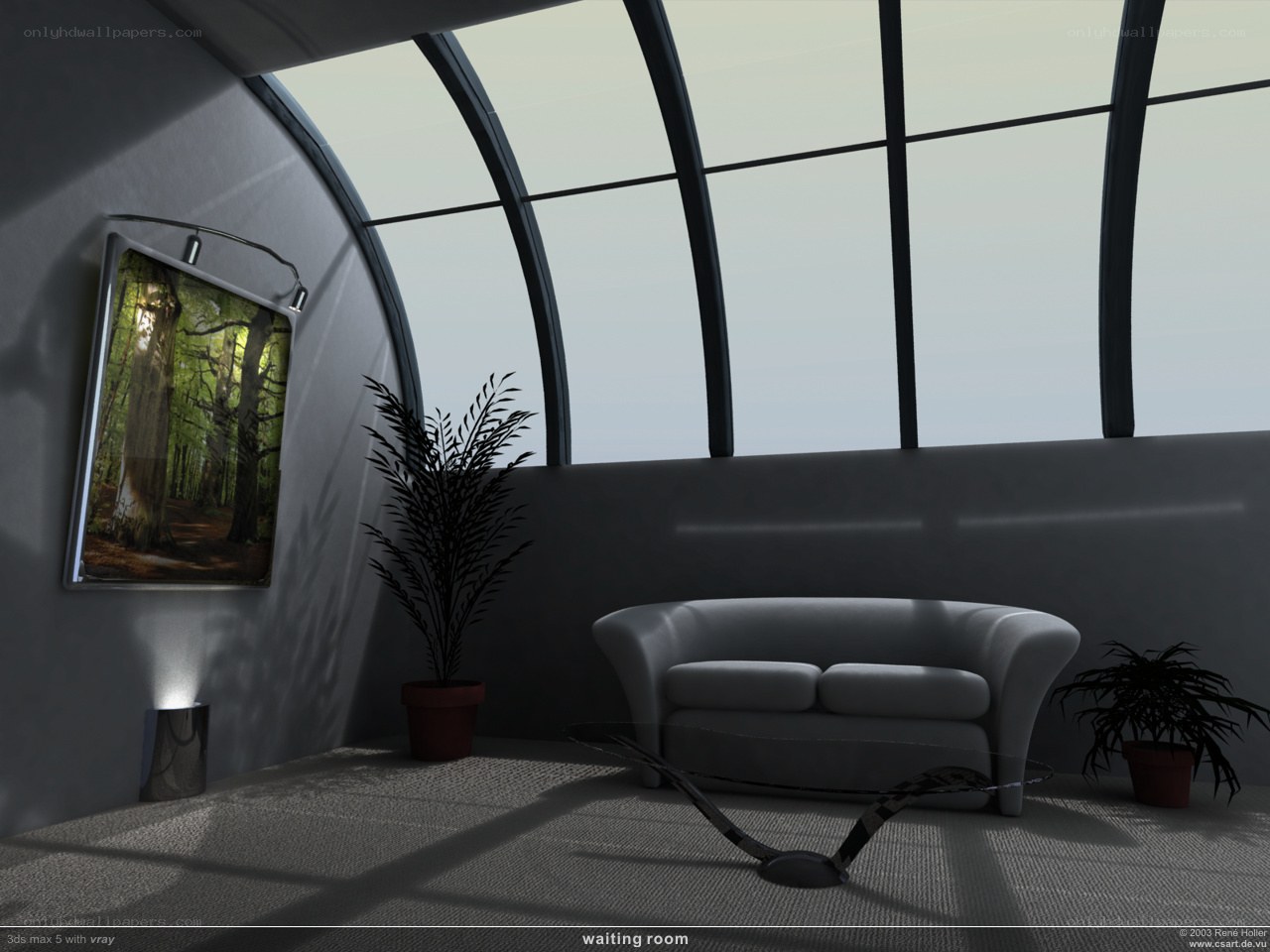 modern waiting room interior
