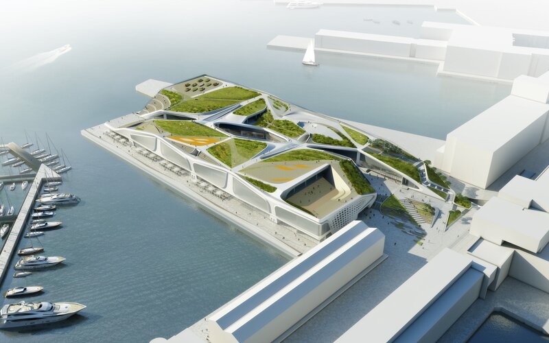 Modern Waterfront Building