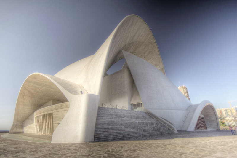 Modern white architectural building
