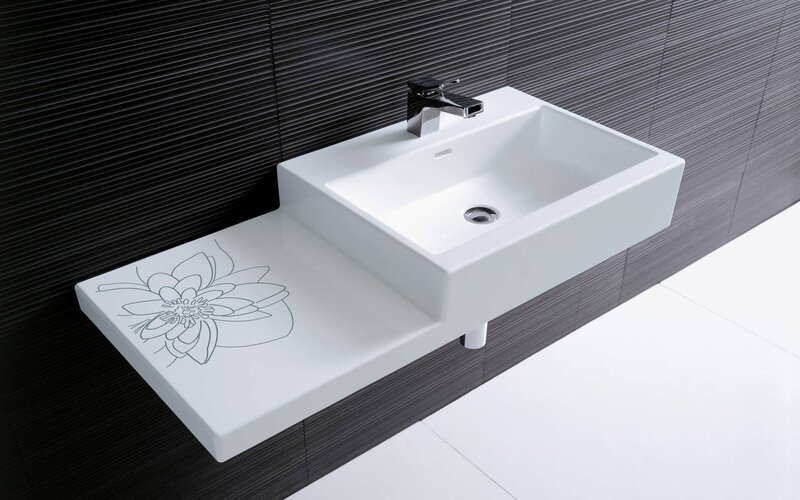 modern white bathroom sink