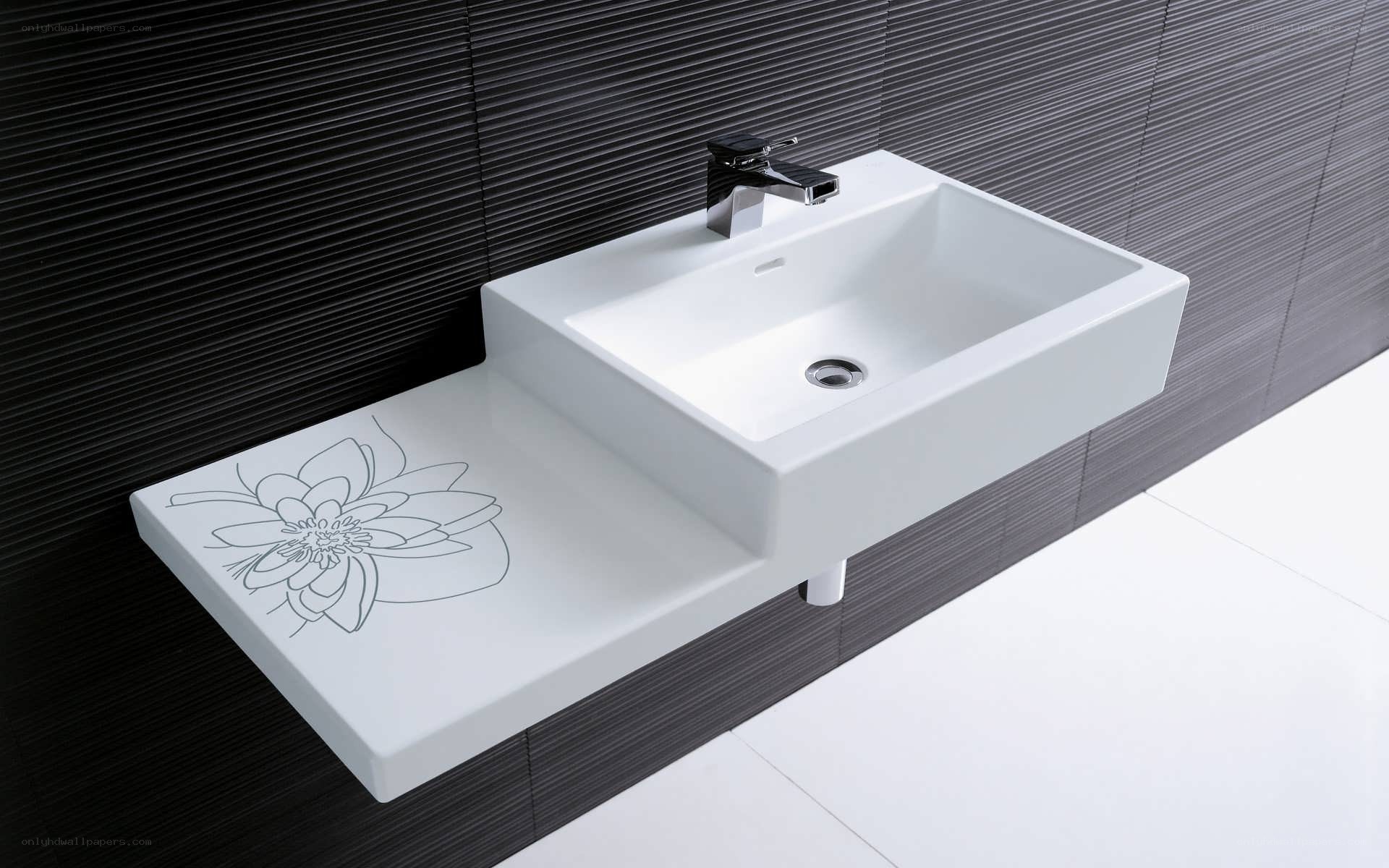 modern white bathroom sink