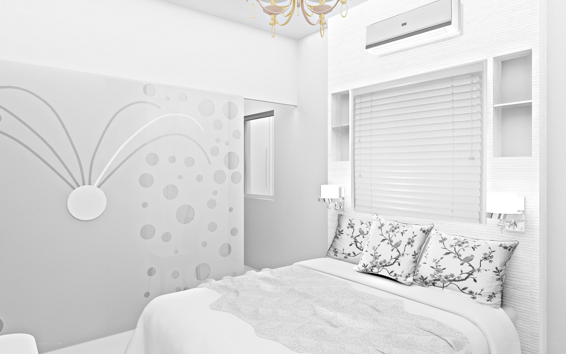 modern white bedroom design