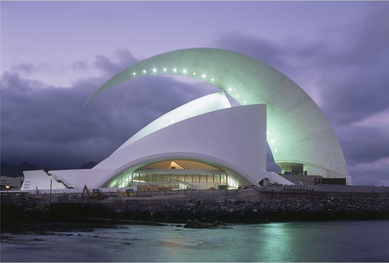 Modern White Building — Dramatic