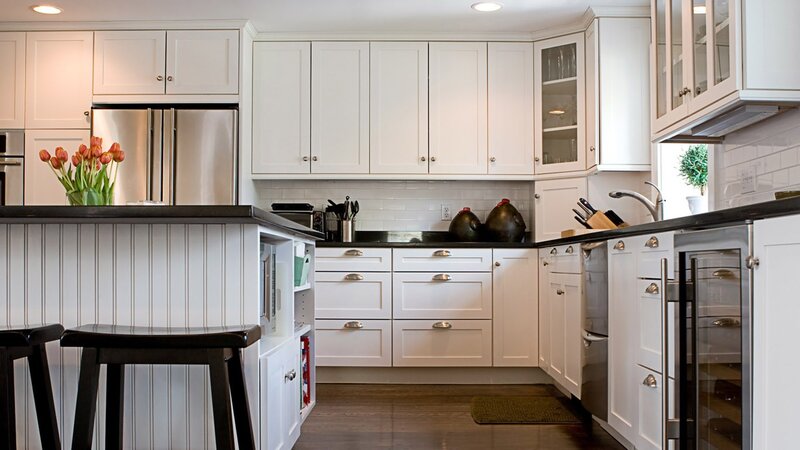 modern white kitchen interior