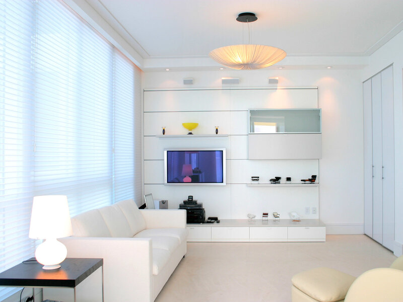 Modern white living room
