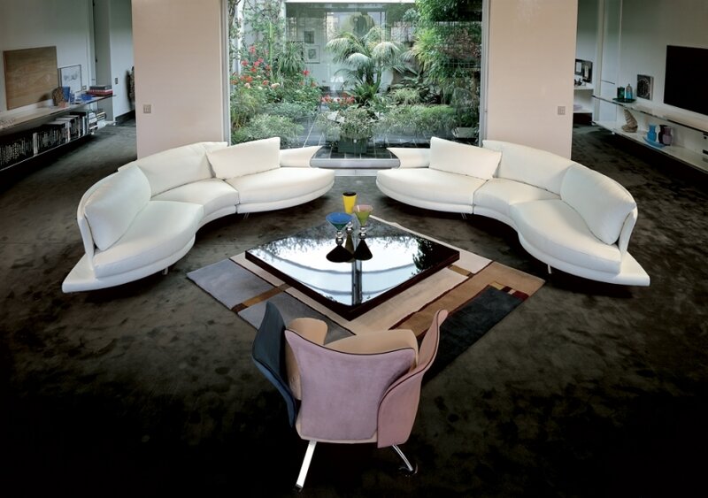 Modern white sectional sofa