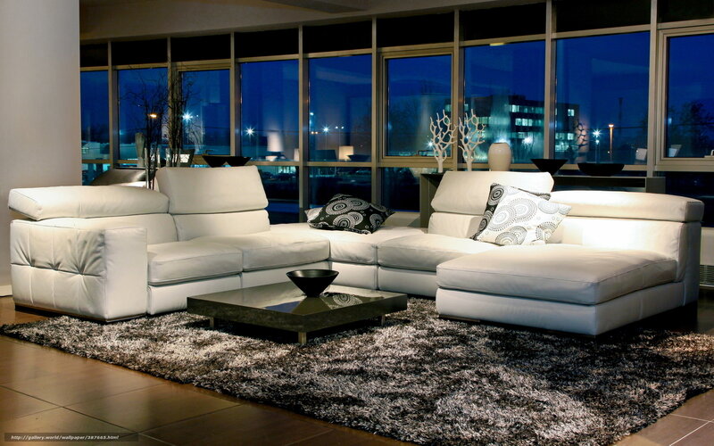 Modern white sectional sofa