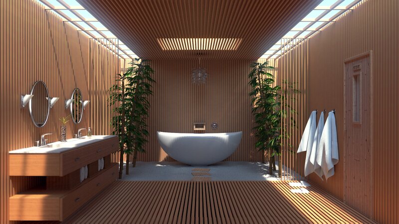 Modern Wooden Bathroom