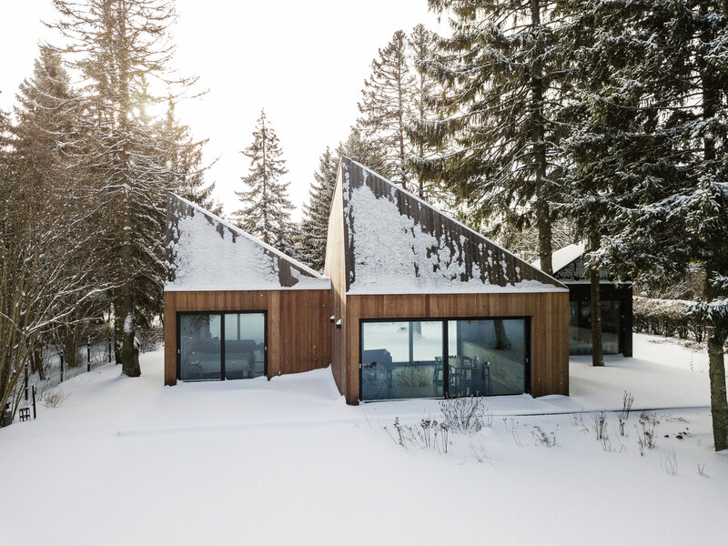 Modern Wooden House — White