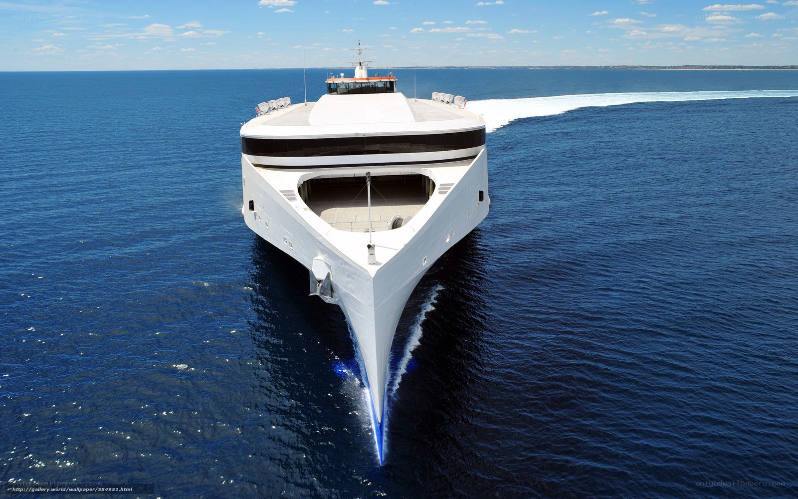 modern yacht at sea