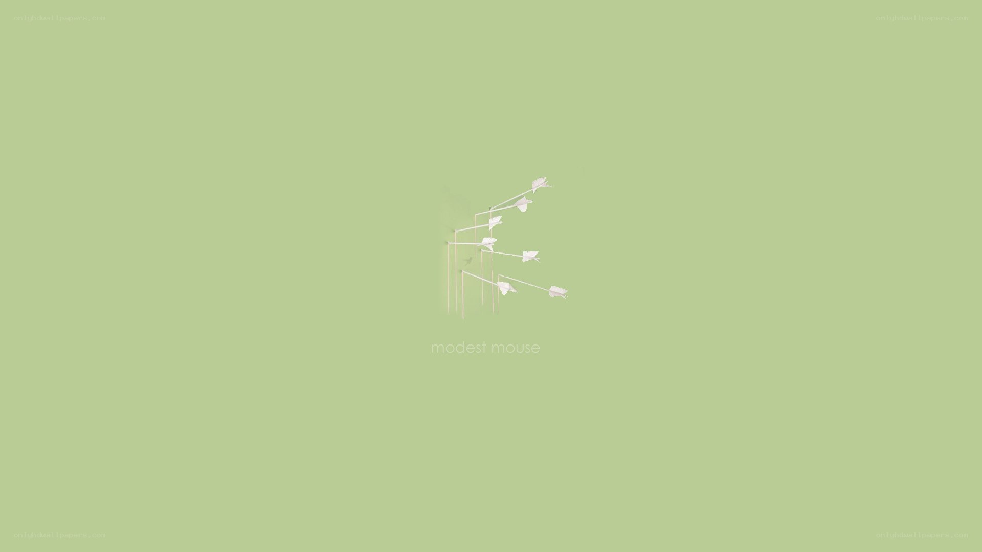 Modest Mouse logo on green