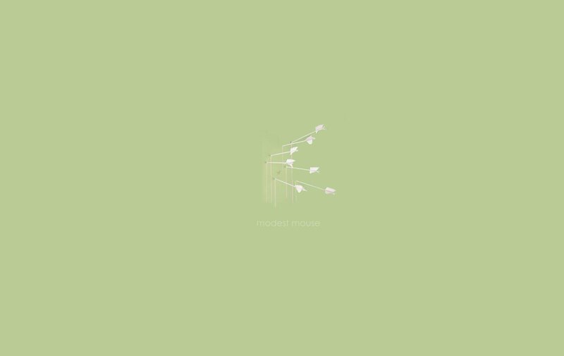 Modest Mouse logo on green