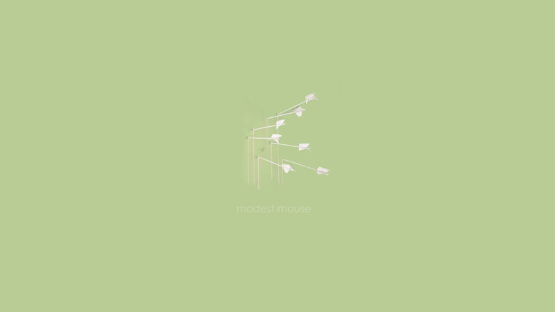 Modest Mouse logo on green