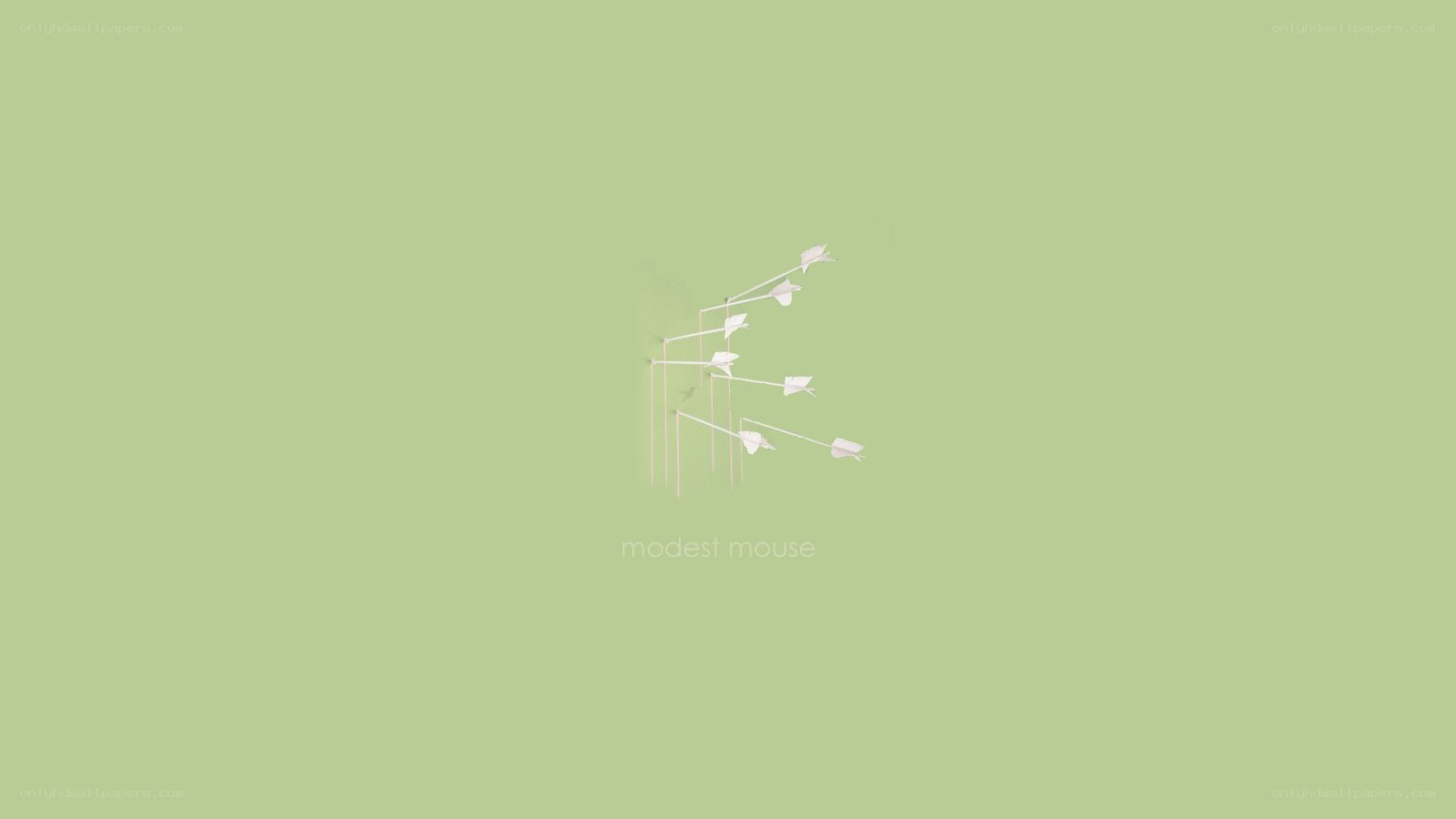 Modest Mouse logo on green