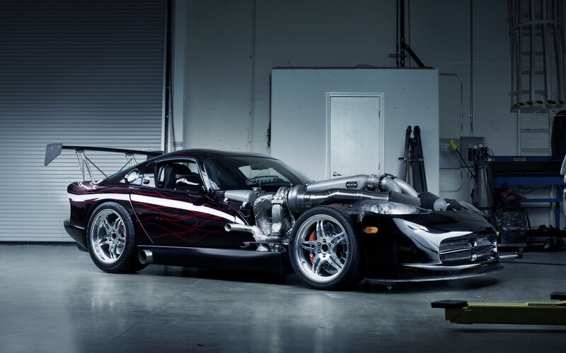 Modified Black Sports Car