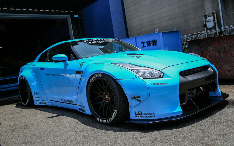 Modified Blue Sports Car — Dramatic, Afternoon