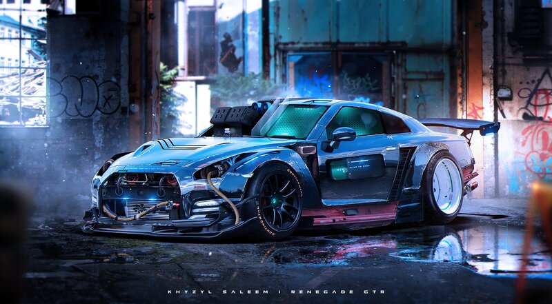 Modified Blue Sports Car