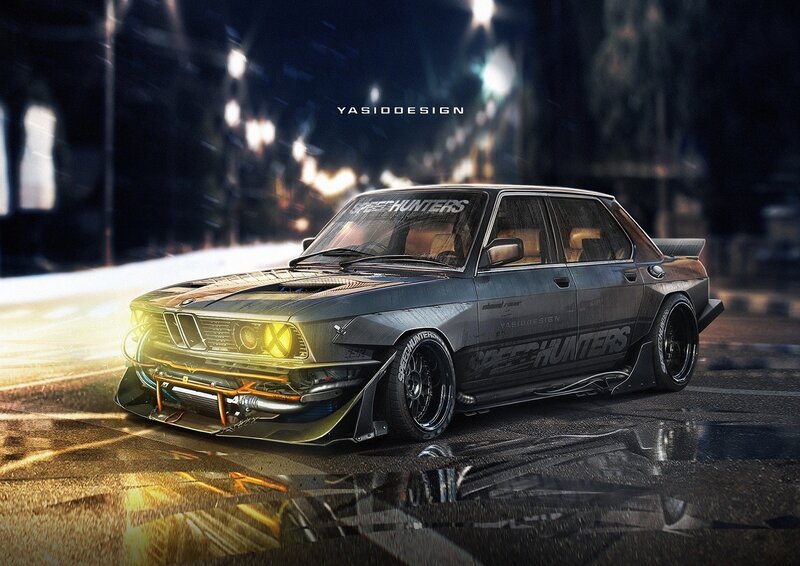 Modified BMW Car — Black