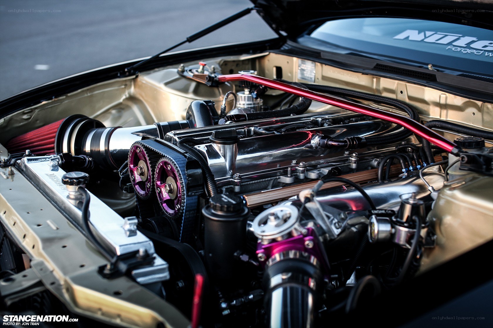 modified car engine bay