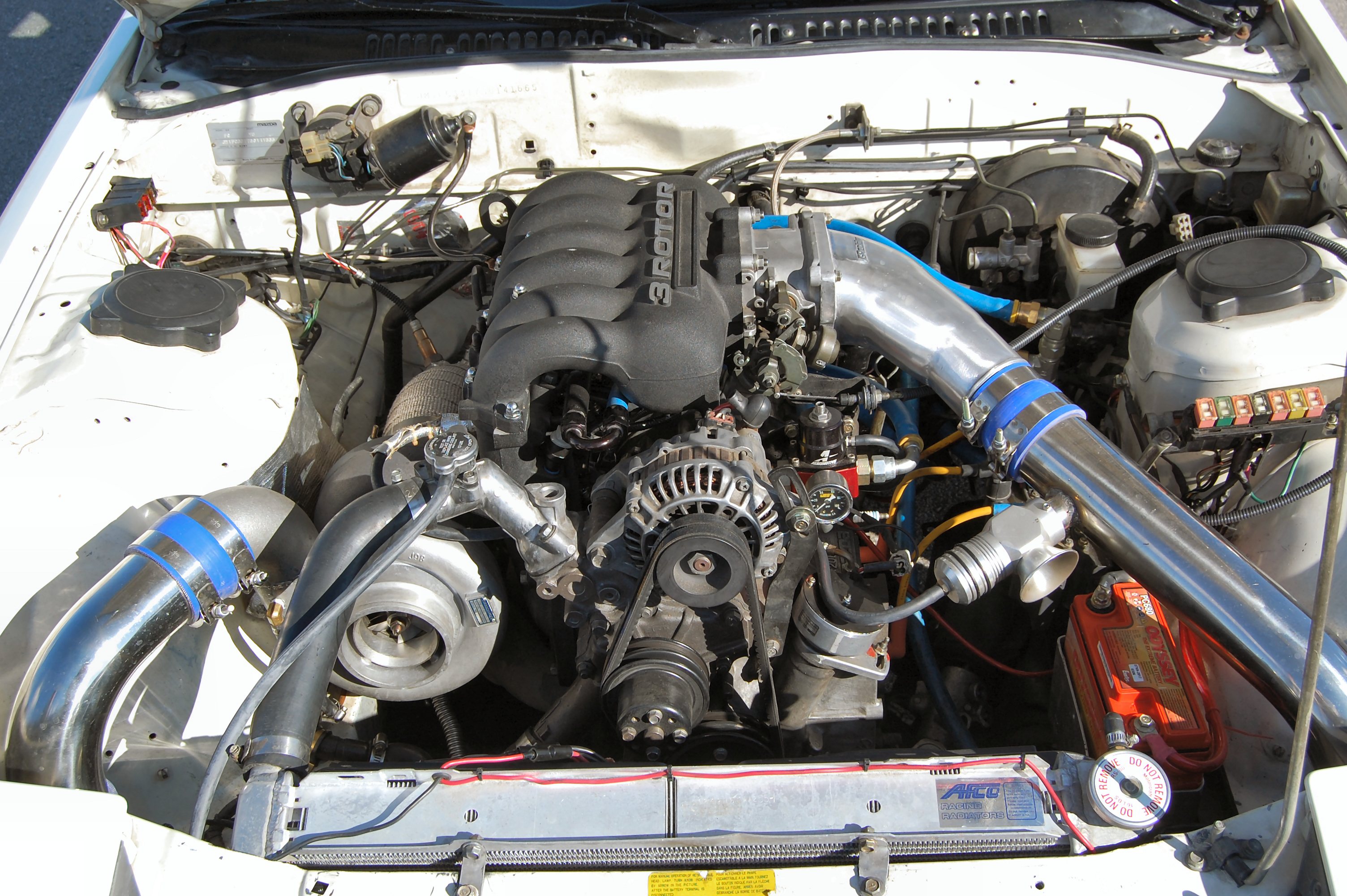 modified car engine bay