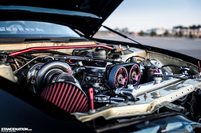 Modified Car Engine — Black, Dramatic