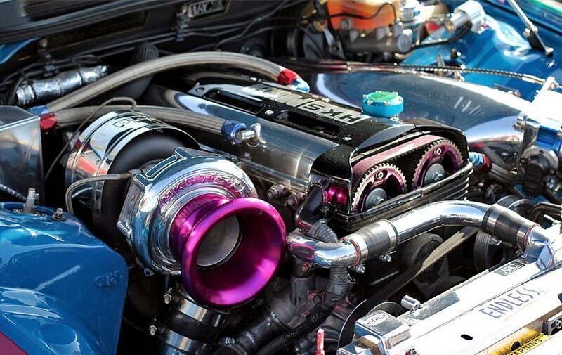 Modified Car Engine — Silver, Mechanical