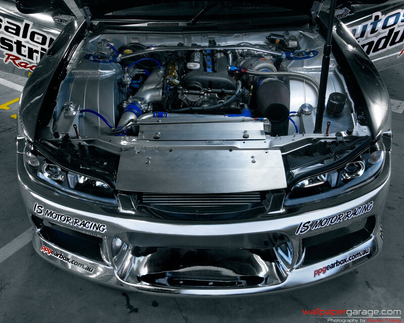 Modified Car Engine — Silver