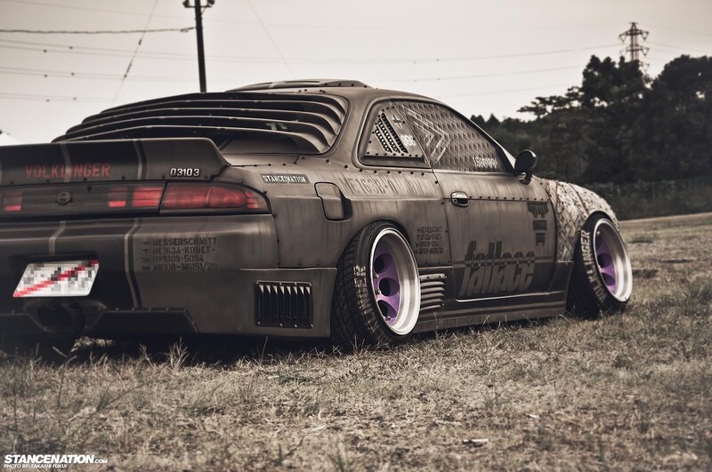 Modified Car in Field