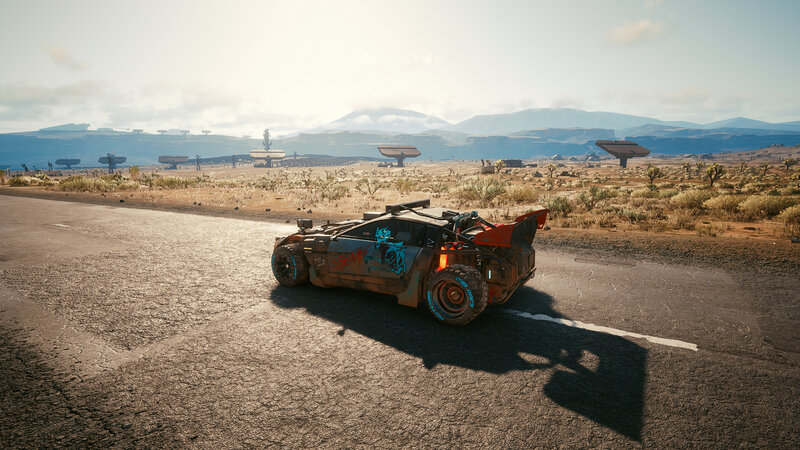 Modified Car on Desert Road