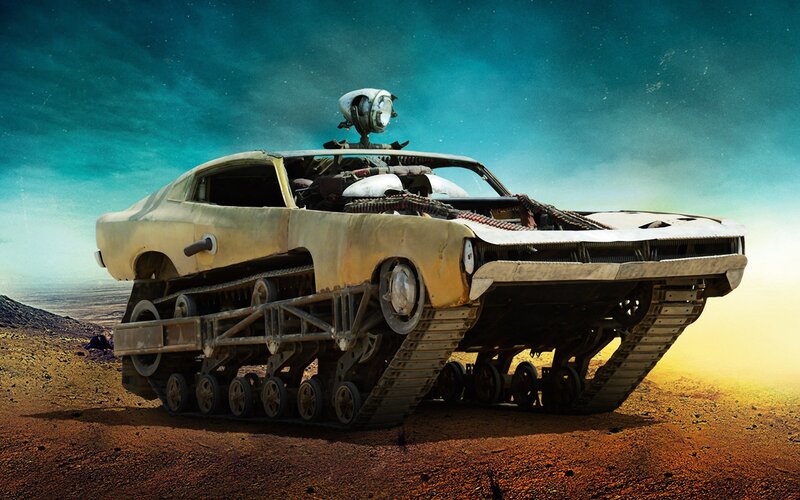 Modified Car with Tank Treads