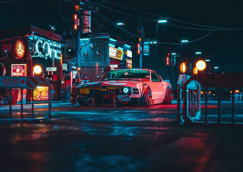 Modified Classic Car — Blue