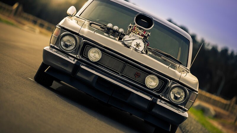Modified Classic Car — Silver, Dramatic