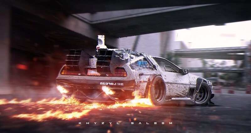 Modified DeLorean Car