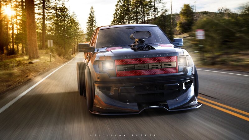Modified Ford Raptor Truck