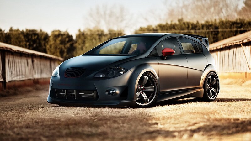 Modified Gray Hatchback Car