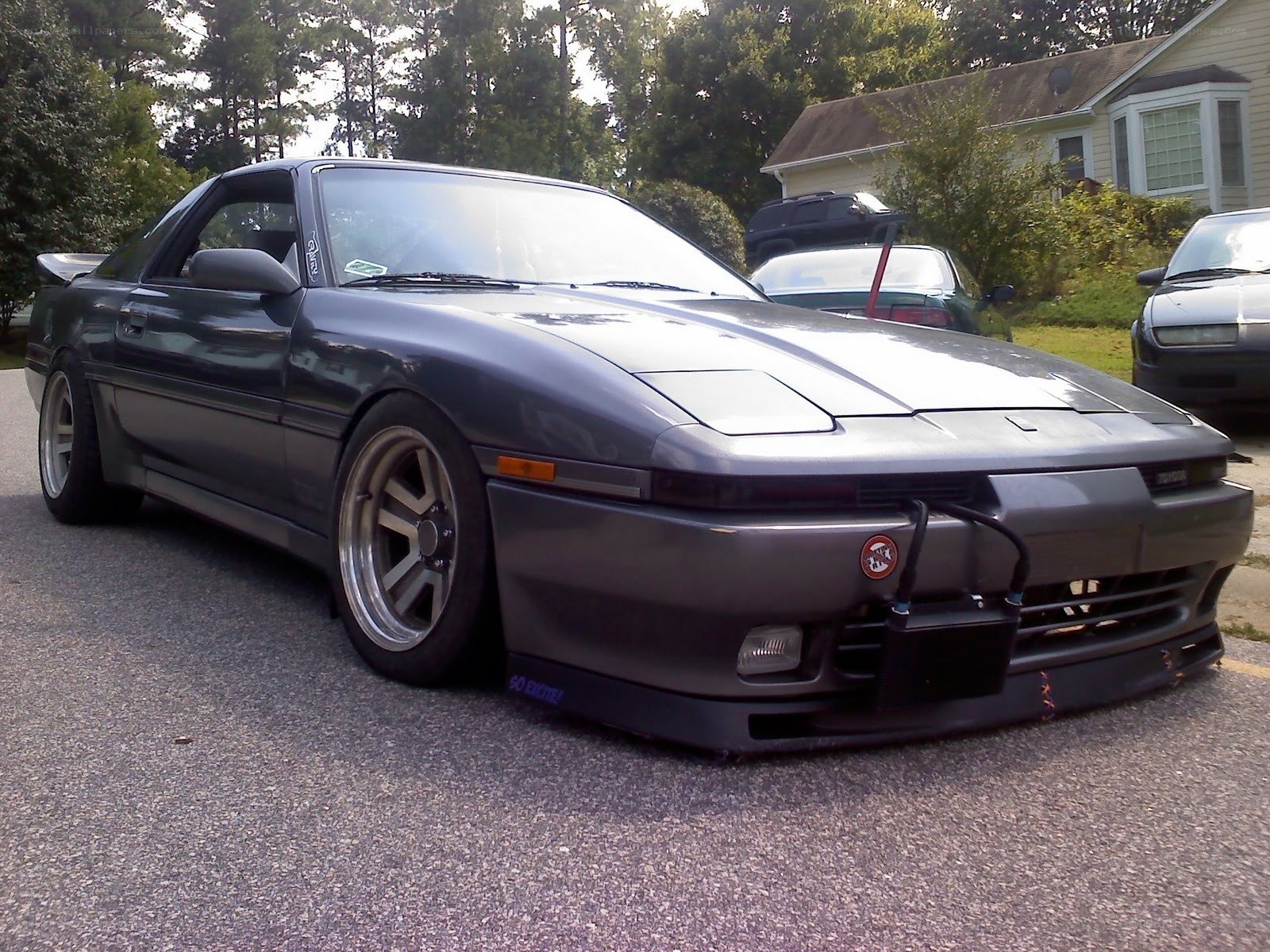 Modified gray sports car