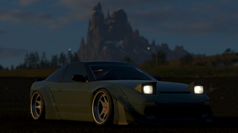 Modified Green Sports Car — Dramatic