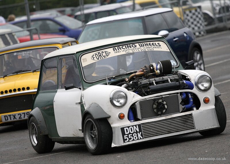 Modified Mini Cooper race car